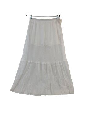 NEW OFFLINE By Aerie White Semi-Sheer Maxi Skirt w/ Built in Shorts Size L